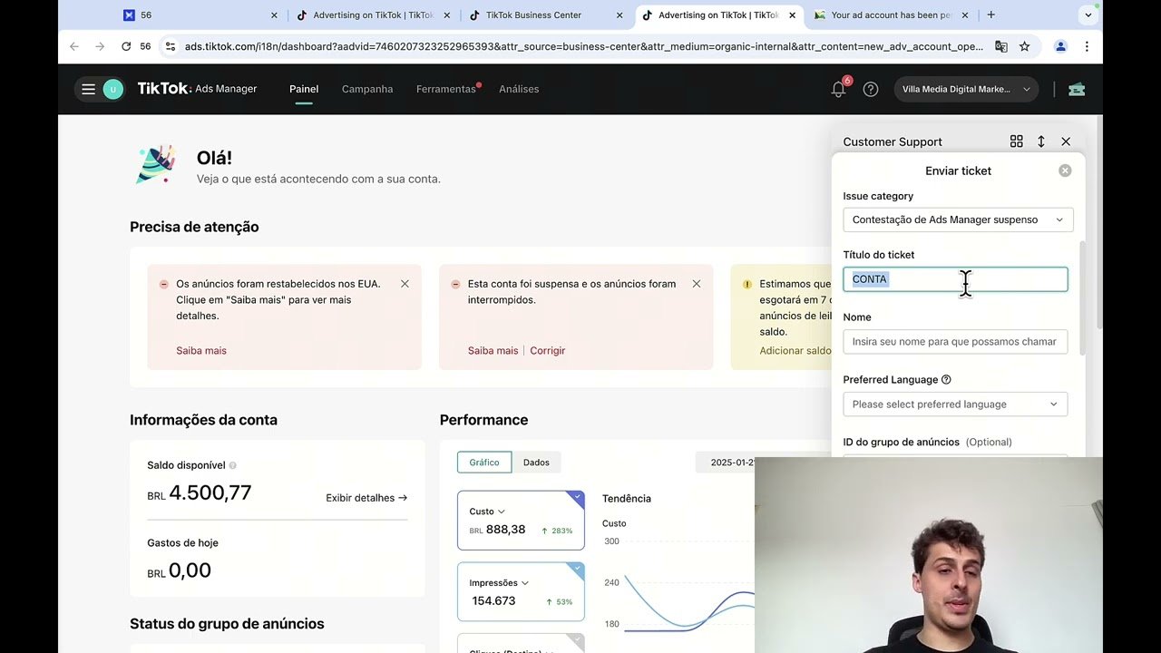 Curso TikTok Ads Aula 5: Como Reativar uma Conta Suspensa